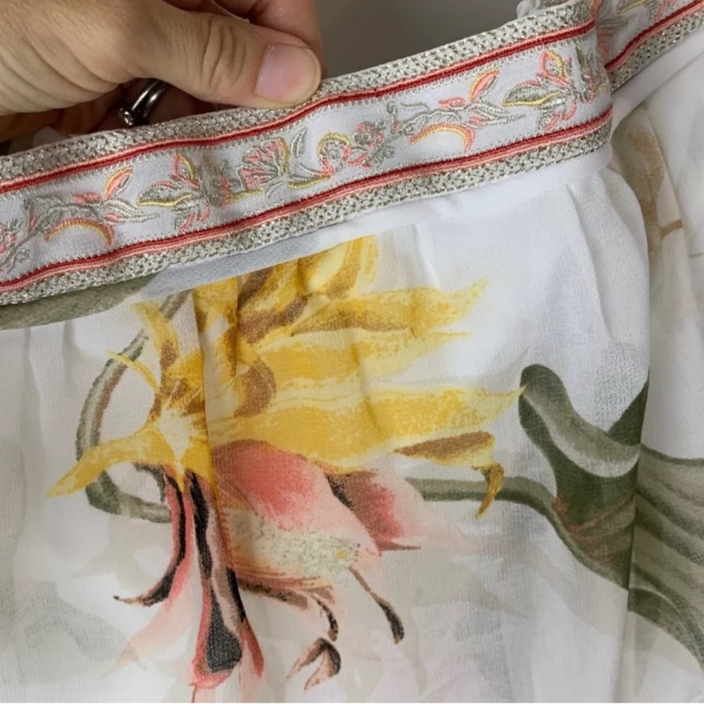 NEW White House Black Market Floral Maxi Tiered Strapless Dress Small - Picture 3 of 8